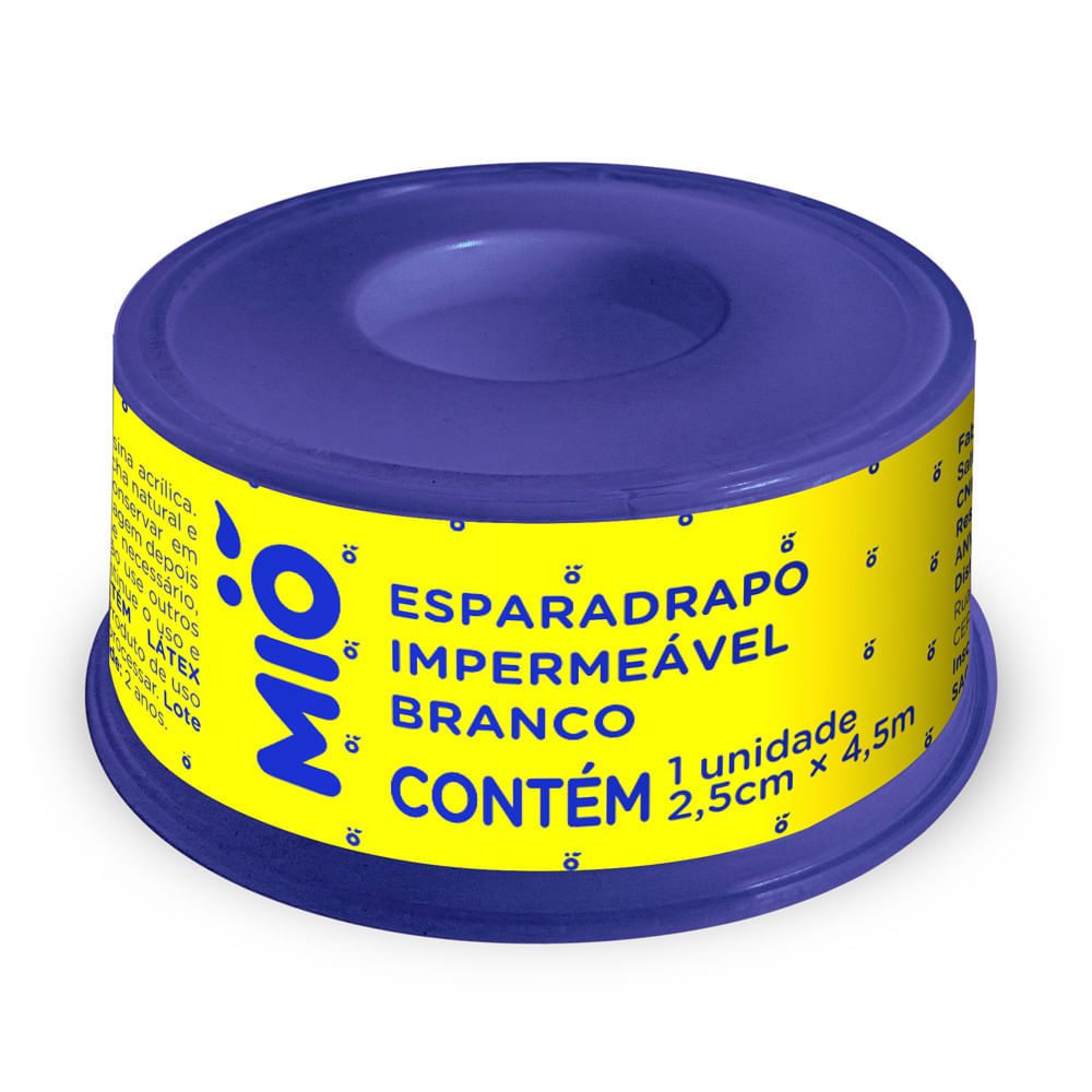 Esparadrapo Impermeável Mió Branco 2,5cm X 4,5m 1 Unidade