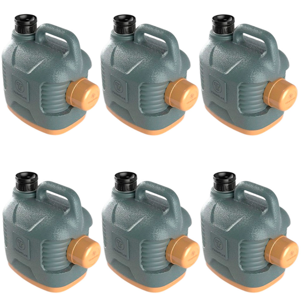 6 Garrafão Térmico Supertermo 5 Litros Cinza Termolar em Oferta na Shopee