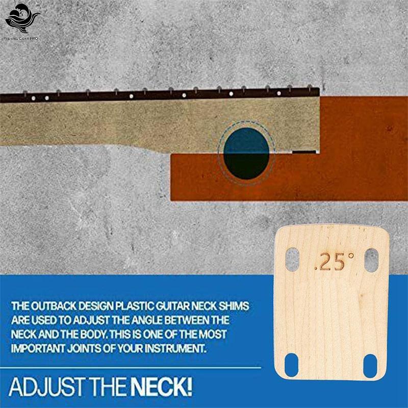 PFG 3 Pçs Guitarra Elétrica Ne Calços le Placa 0.25 0.5 1 Graus Instrumentos Musicais Peças De Reposição FG