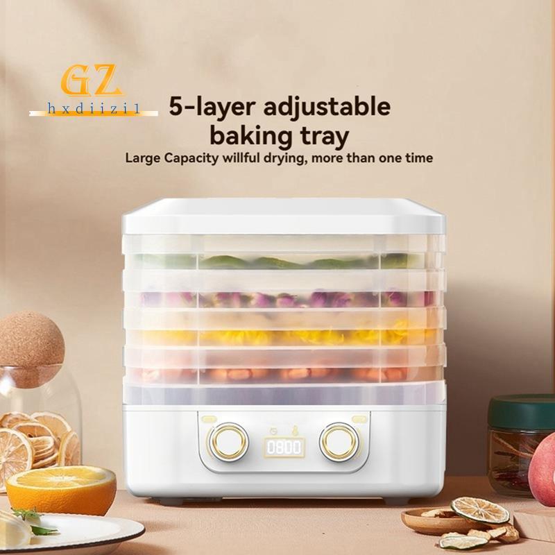 [gzhxdiizi1] Secador De Alimentos Elétrico Inteligente De 5 Camadas Função De Temporização Máquina Desidratadora De Frut