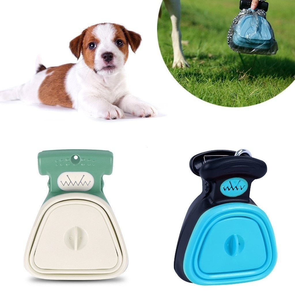 Dispensador De Saco De Cocô De Cachorro , Viagem Dobrável , Colher , Limpo , Selecionador De Resíduos De Animais , Ferra