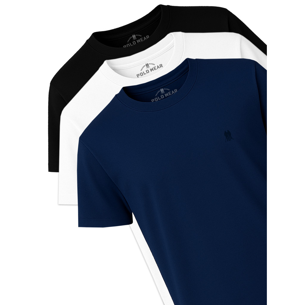 Kit 3 Camisetas Masculinas Premium Polo Wear Sortido em Oferta na Shopee