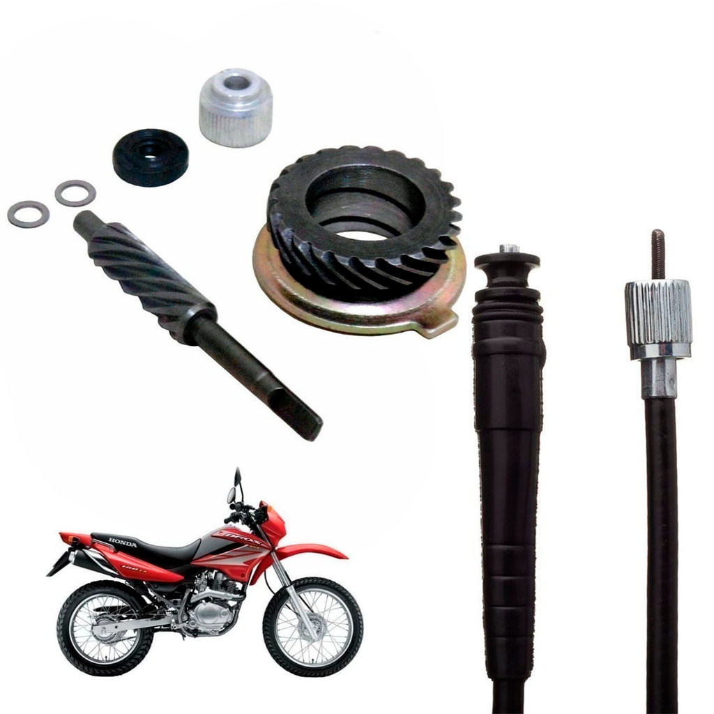 Cabo Velocimetro + Engrenagem Velocimetro Bros 125 Bros 150 2003 Ate 2015 KS ES ESD em Oferta na Shopee