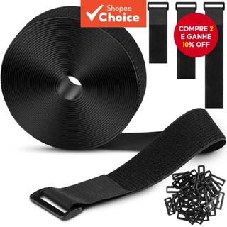  Cintas de fixação ajustáveis com 25 fivelas, livres para cortar, para costura e gerenciamento de cabos e fios. em Oferta na Shopee