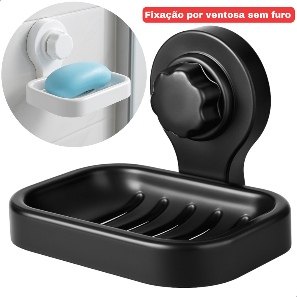 Saboneteira Porta Sabonete Box Banheiro Ventosa Sem Furo