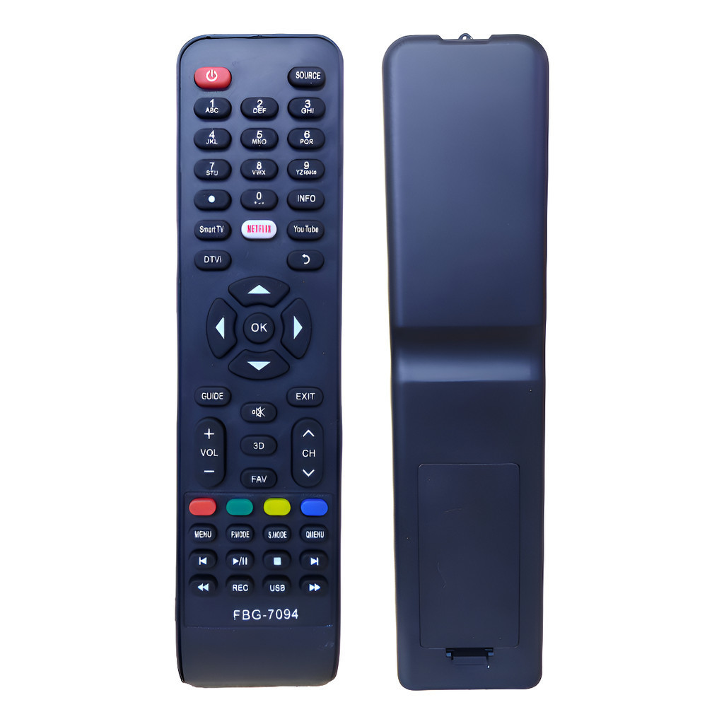 Kit 2 Controle Remoto Compatível TV Philco LED Smart com Botão Netflix
