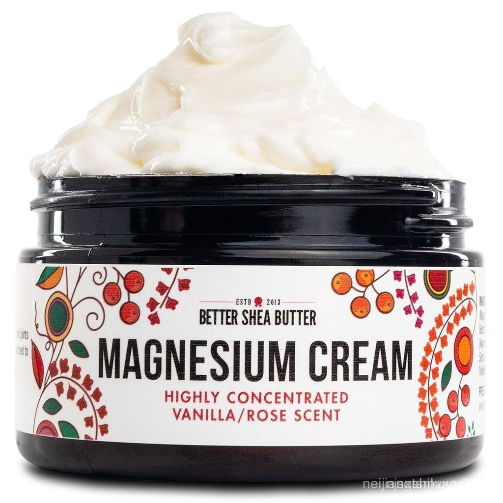 Melhor Loção de Magnésio com Manteiga de Karité para Mulheres |   Rosa de Baunilha |   Para Gravidez, Crianças e Bebês |