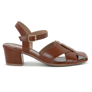 Sandália Feminina Retro Chic Strap Confortável em Napa Sintética Macerata Ref: 7002 em Oferta na Shopee