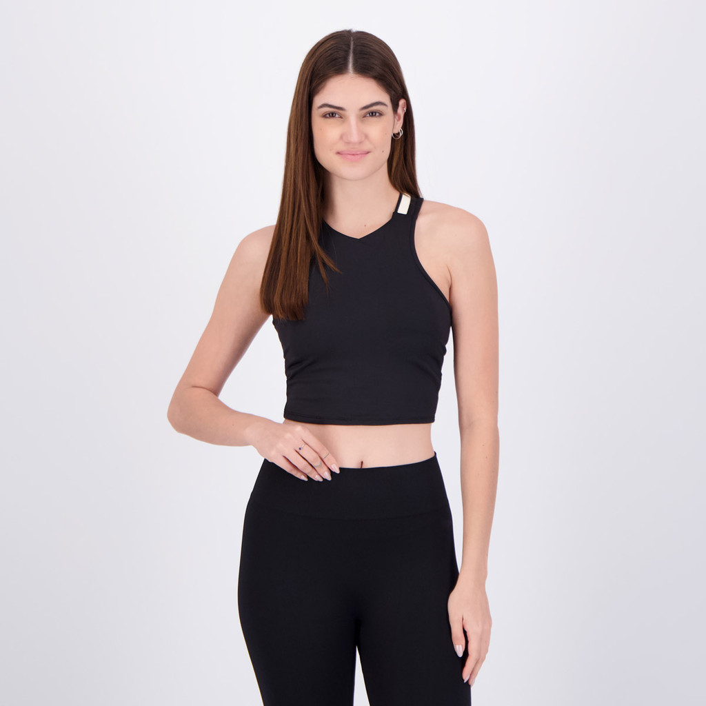 Top Fila Match Ao Feminino Preto