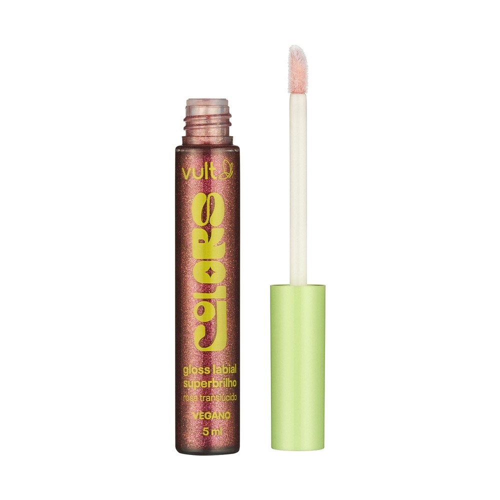 Vult Colors Gloss Labial Superbrilho Rosa Translúcido  5ml em Oferta na Shopee