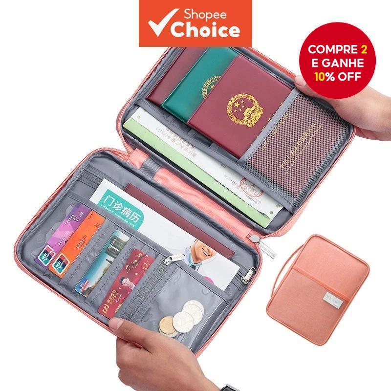 Carteira De Viagem Porta-Passaporte Familiar Criativo Organizador De Documentos À Prova D'água Acessórios em Oferta na Shopee