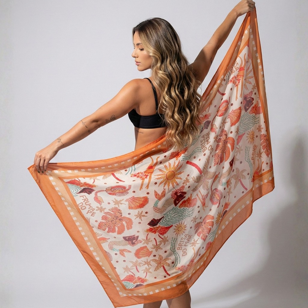 Canga De Praia E Piscina Lindas Estampas Moda Verão Envio Imediato Seca Rápido Moda Blogueira Modelo