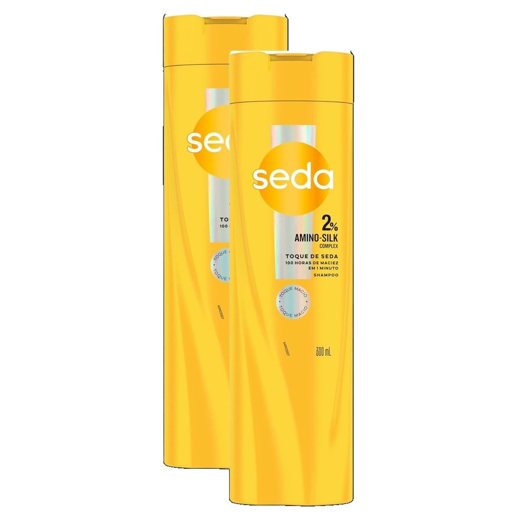 kit 2 Shampoo 2% Amino-silk Seda Toque De Seda 300ml