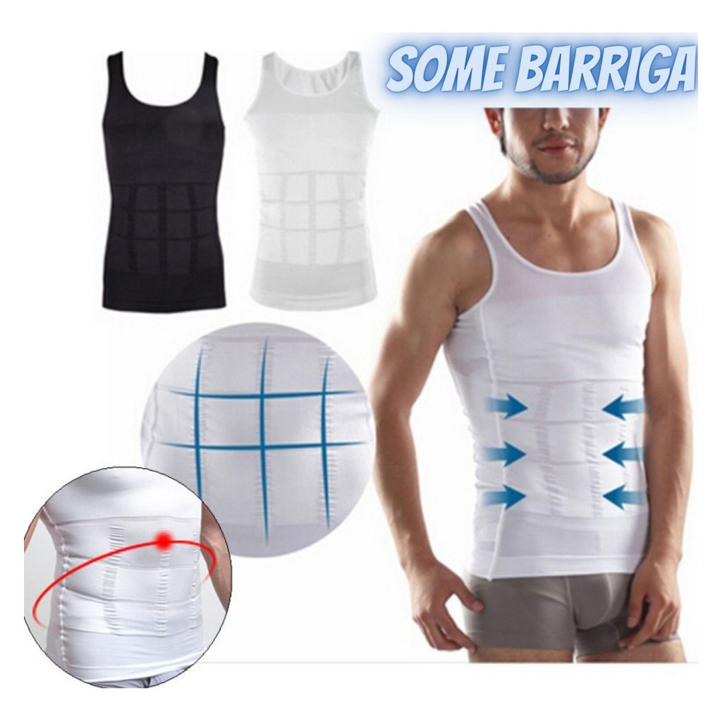 Cinta Colete Redutora Camisa Modeladora Slim Fit Postural Ginecomastia em Oferta na Shopee
