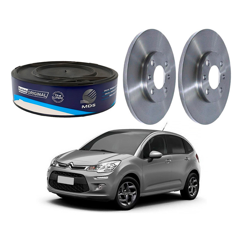 Disco Freio Dianteiro Mds Citroën C3 1.5 2013 A 2016 em Oferta na Shopee