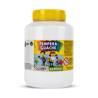 Tinta guache Branco 500ml 519 Acrilex em Oferta na Shopee