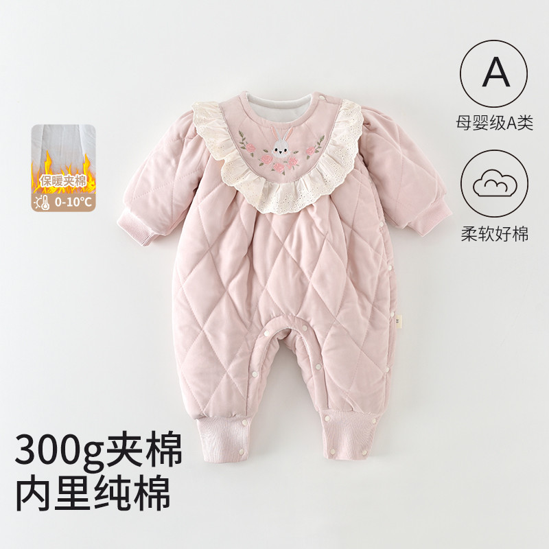 Roupas de bebê outono inverno roupas de bebê macacão princesa engrossado acolchoado bebê criança Super bonito roupas de 