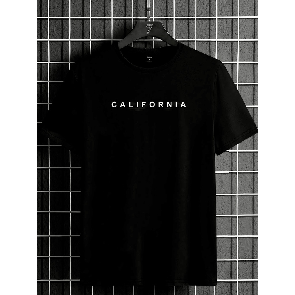 Camisas Masculina Estampada "California"  Camisetas Gola Redonda 100% Algodão