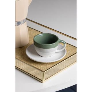 4 Xícaras de Café com Pires Ombré Wolff 85ml Verde Cerâmica em Oferta na Shopee