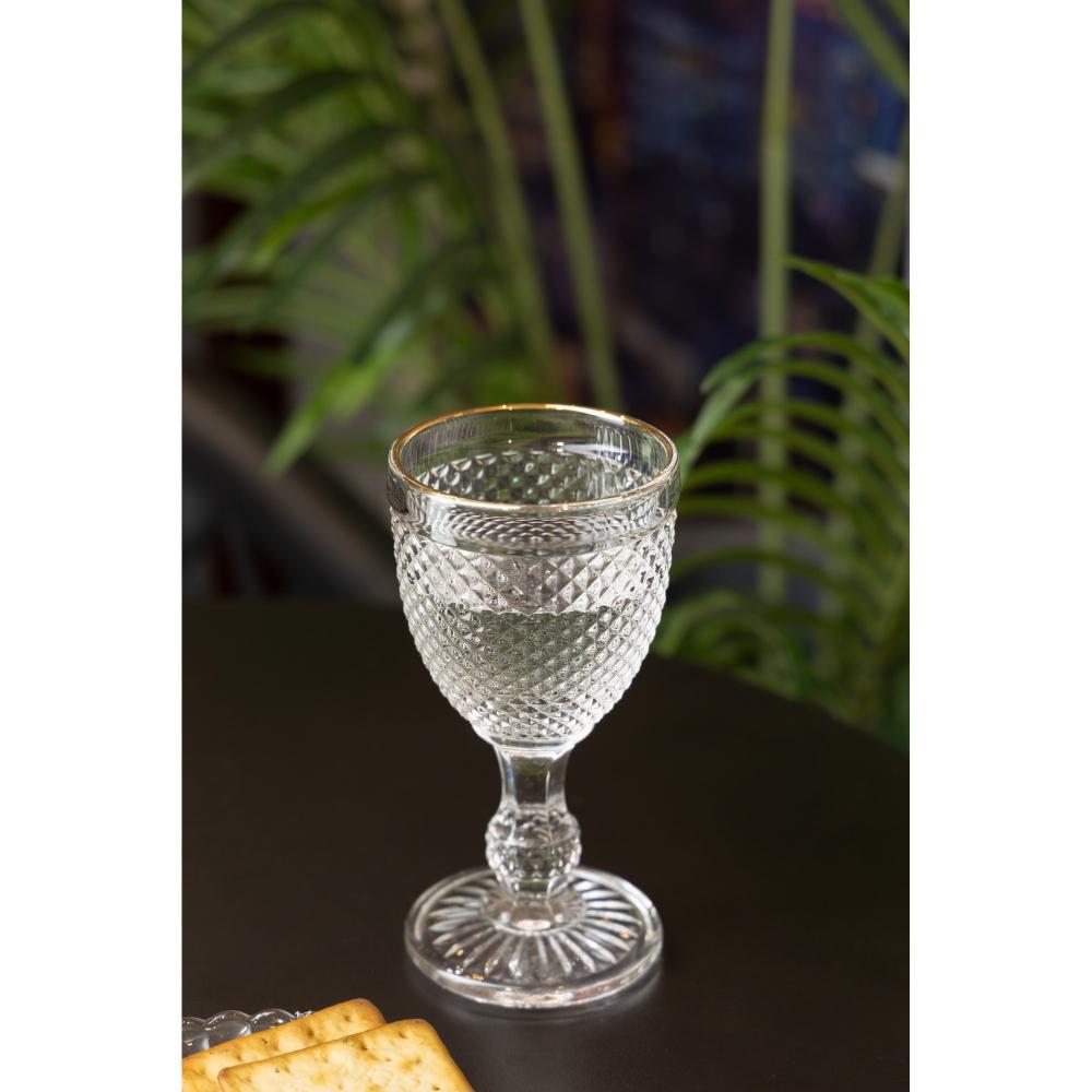 Taça para Água com Fio de Ouro Bico de Jaca 300ml Vidro Premium Qualidade em Oferta na Shopee