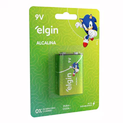 Bateria Alcalina 9V com 1 unidade 82158 Elgin