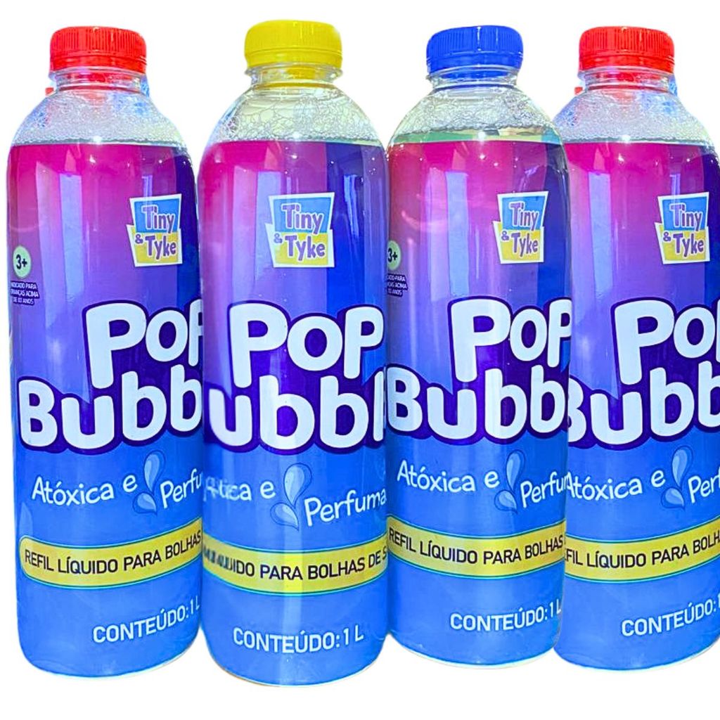 Kit Refil Bolha De Sabão Liquido Bubble Pop 1L - Tiny & Tyke em Oferta na Shopee