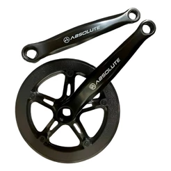 Pedivela Absolute Aço 38D com Protetor Preto 170mm Bicicleta