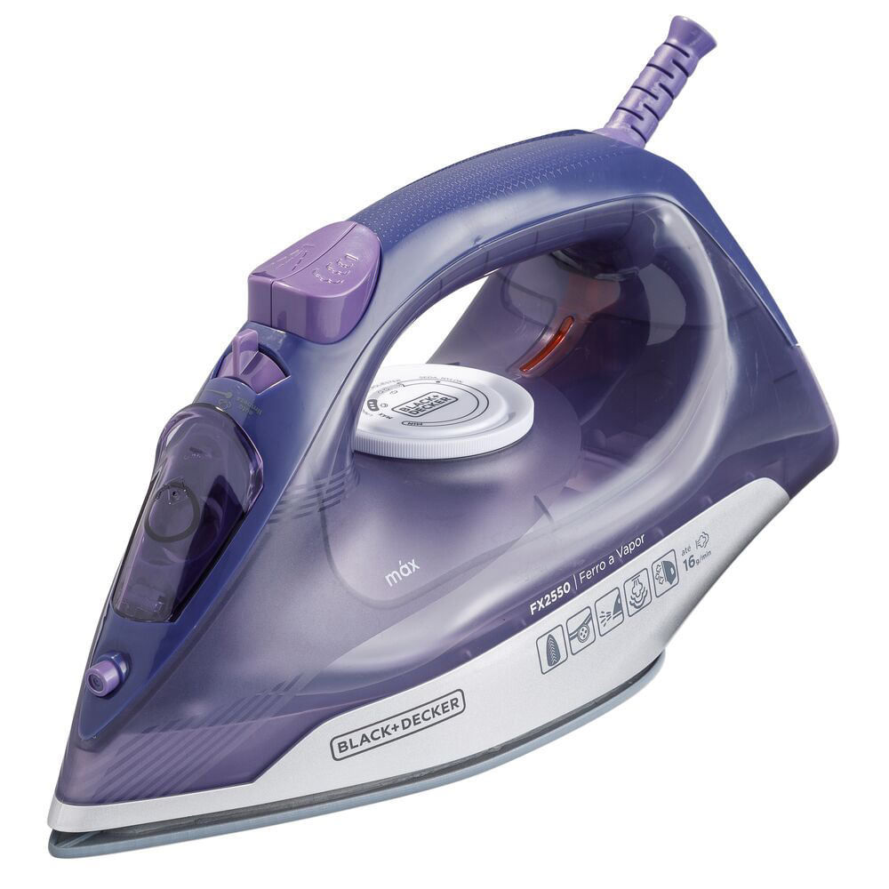 Ferro a Vapor Black & Decker FX2550 com Base Ceramic Gliss 110V em Oferta na Shopee
