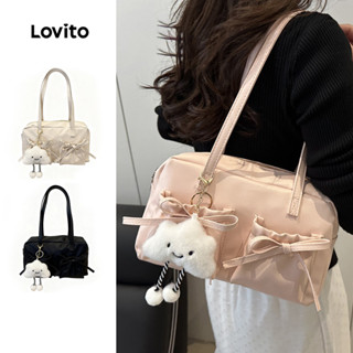 Lovito Gravata Borboleta Fofa Vários Bolsos Versão Coreana Bolsa Boston Bolsa De Ombro Pequena Para Mulheres LFA80FX006 em Oferta na Shopee