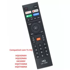 Controle TV HQ LE-7404 SKY-9312 Compatível HQS43NKH/HQSTV50NK/HQSTV60NK/HK320DF Com Botão Netflix