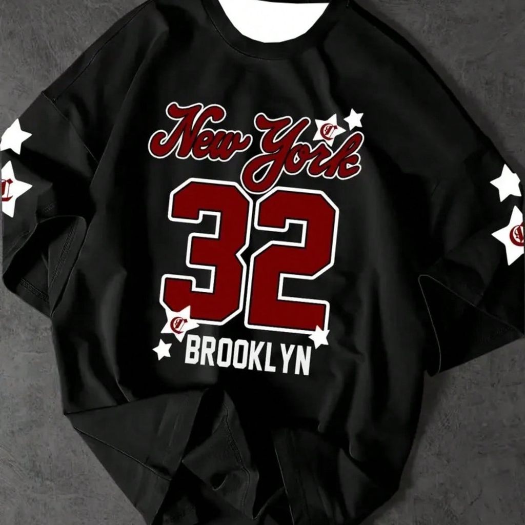 Tshirt Feminina Estilosa Estampada New Brooklyn 32 Lançamento Camiseta 100% Algodão Oversized Plus Size Camiseta