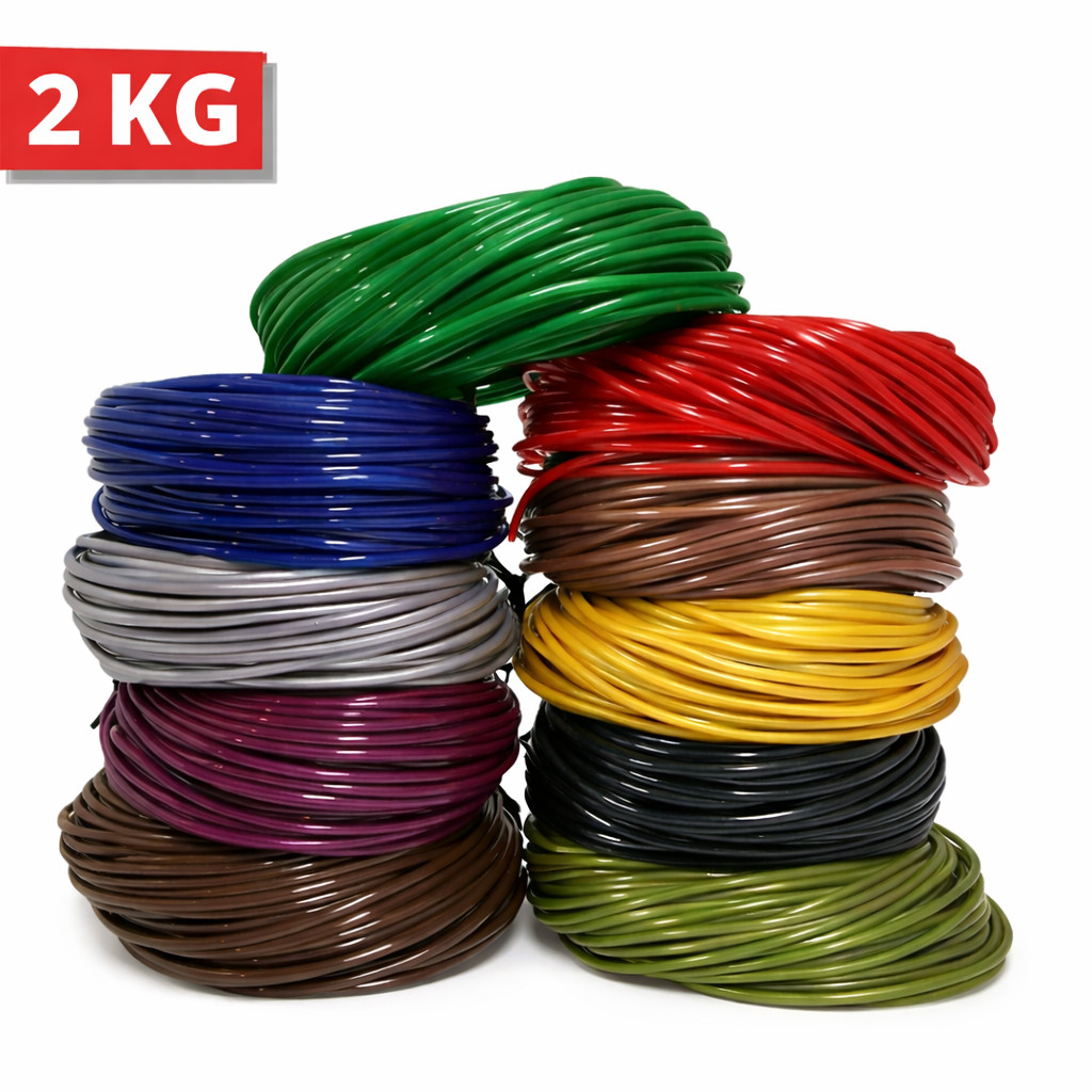 2kg Fio Plástico Pvc Cordinha Cordao Espaguete Macarrao Enrolar Cadeira e Artesanato Alta Qualidade