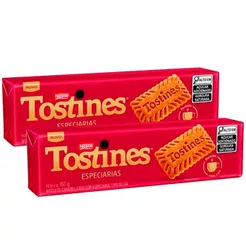Kit 2 Biscoitos Doces Tostines Especiarias 150g - Nestlé