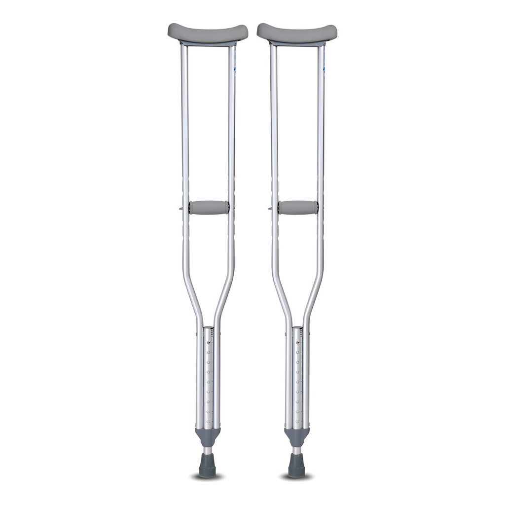 Muleta Aluminio Axilar M Com Ajuste De Altura Universal Alumínio