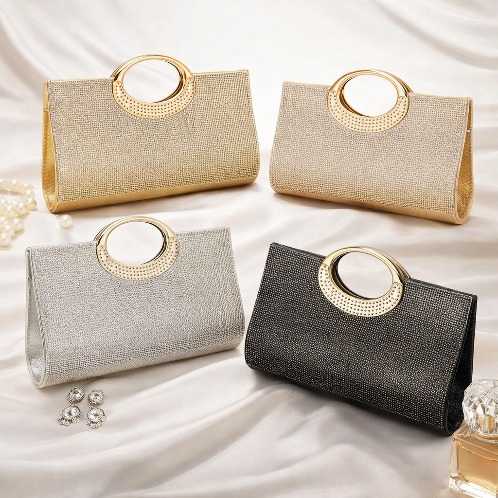Bolsa Clutch Feminina Luxo com Alça Dourada – Festa & Casamento em Oferta na Shopee