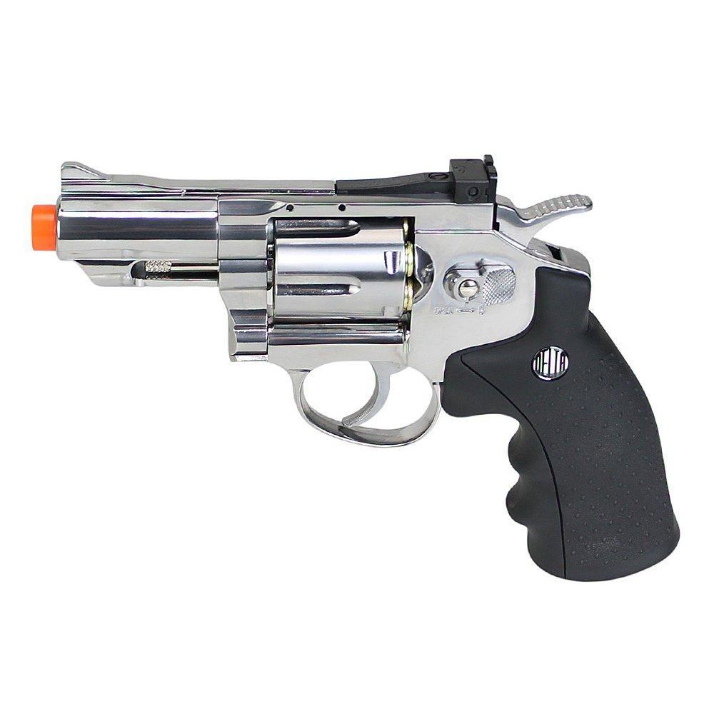 Revólver Pressão Co2 Full Metal Rossi Niquelado 708s 4,5mm em Oferta na Shopee