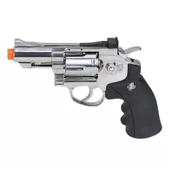 Revólver Pressão Co2 Full Metal Rossi Niquelado 708s 4,5mm