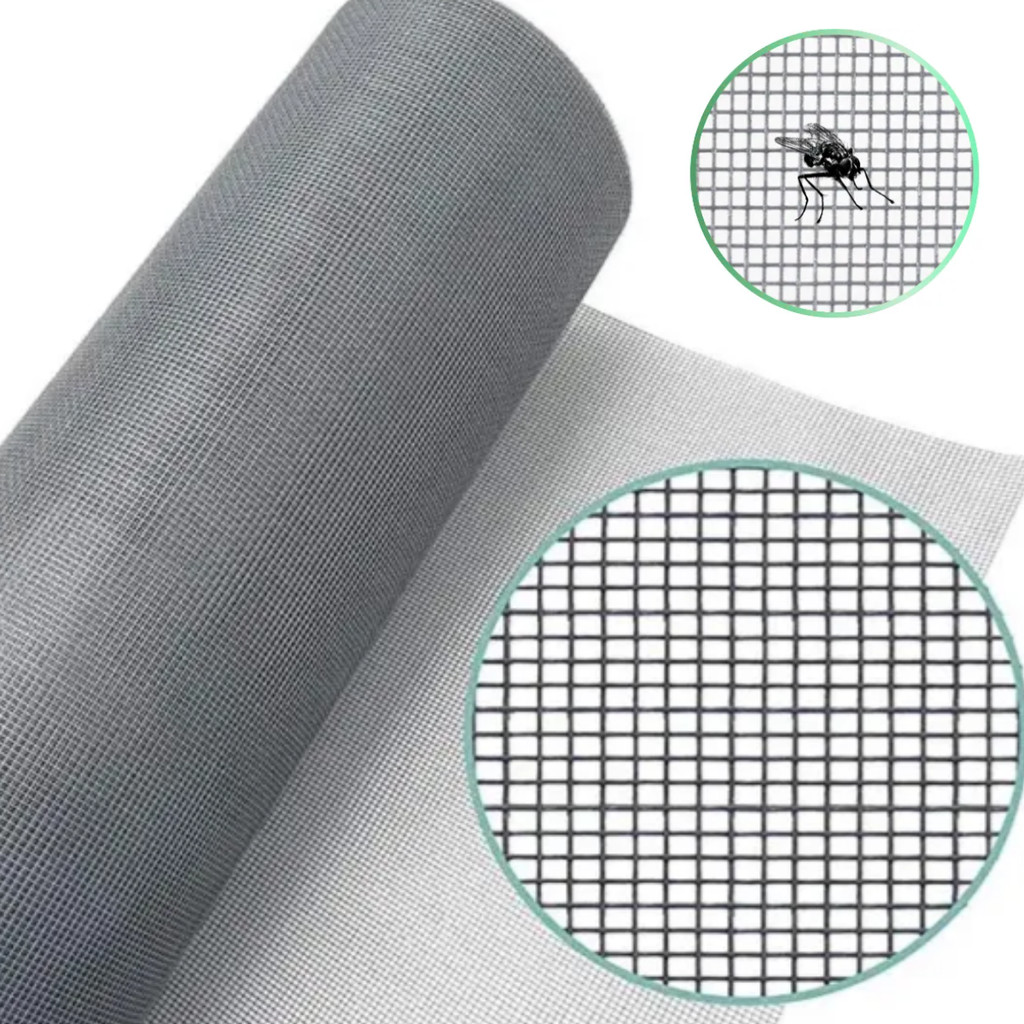 Tela para Janela Contra Mosquitos Dengue Fibra Cinza 3 metros x 1,5 metro em Oferta na Shopee