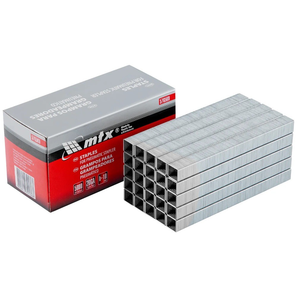 Grampo para grampeador pneumático 10 mm com 5000 peças - MTX em Oferta na Shopee