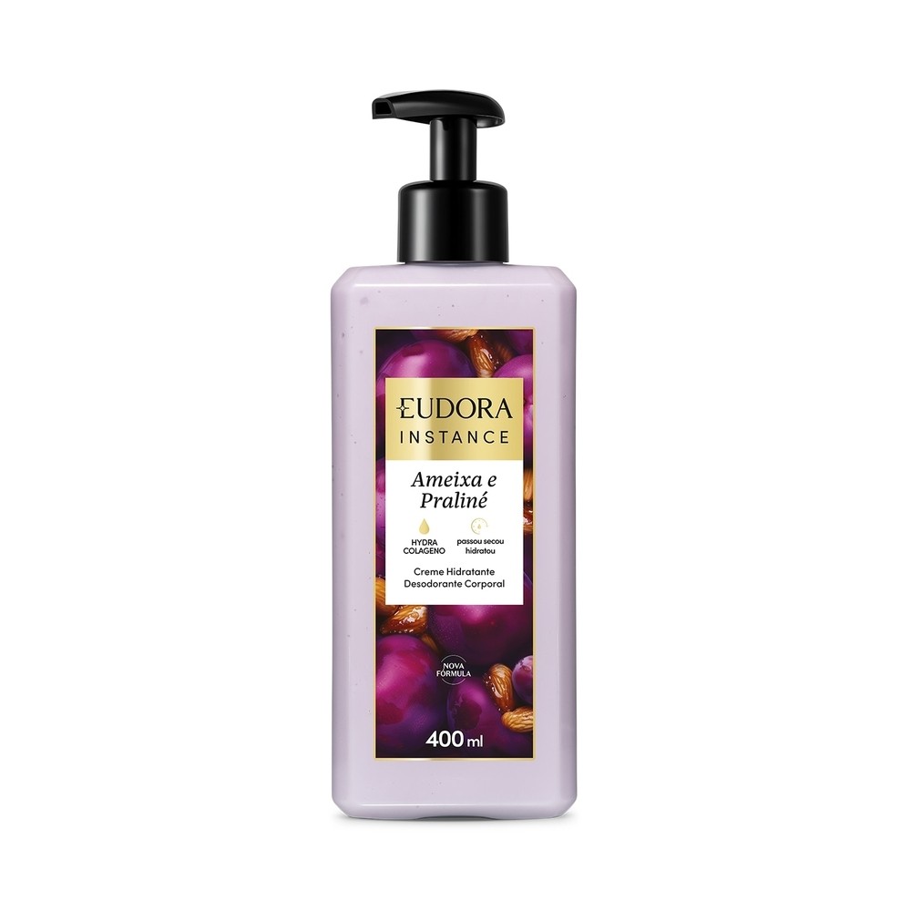 Eudora Instance Ameixa e Praliné Creme Hidratante Desodorante Corporal 400ml