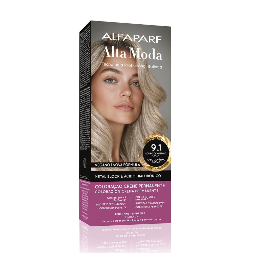 Tintura Creme Altamoda Alfaparf Areia 9.1 Kit