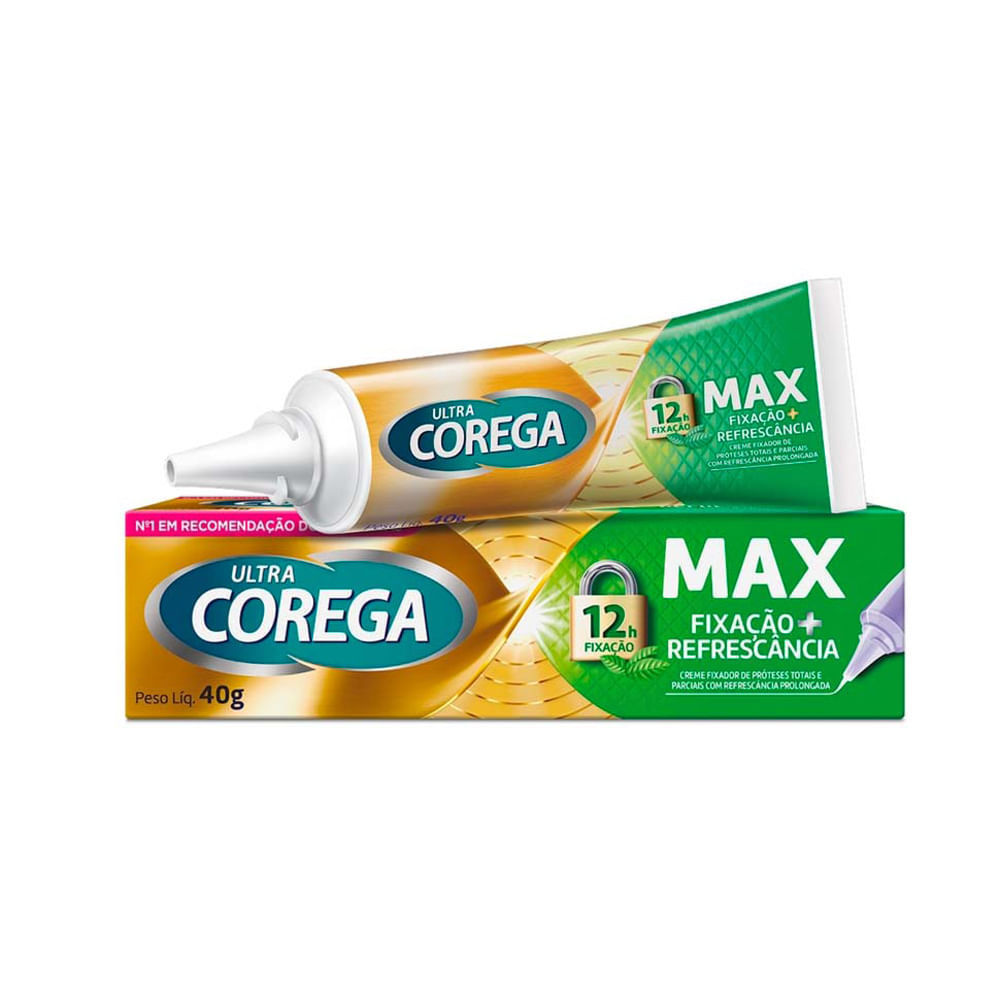 Corega Ultra Creme Fixador de Dentadura Sabor Menta 40g em Oferta na Shopee