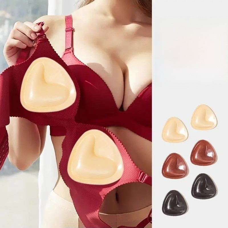 Sutiã Adesivo de AlAlmofada Adesiva Triângulo em Silicone  Dupla Face Pequena e Leve Sustentação Invisível em Oferta na Shopee