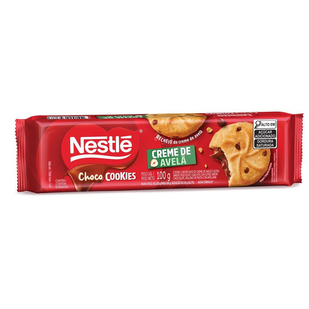 Choco Cookies Nestlé Creme de Avelã 100g
