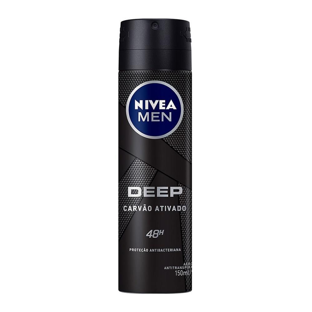 Desodorante Antitranspirante Deep Carvão Ativado Nivea Men 150ml