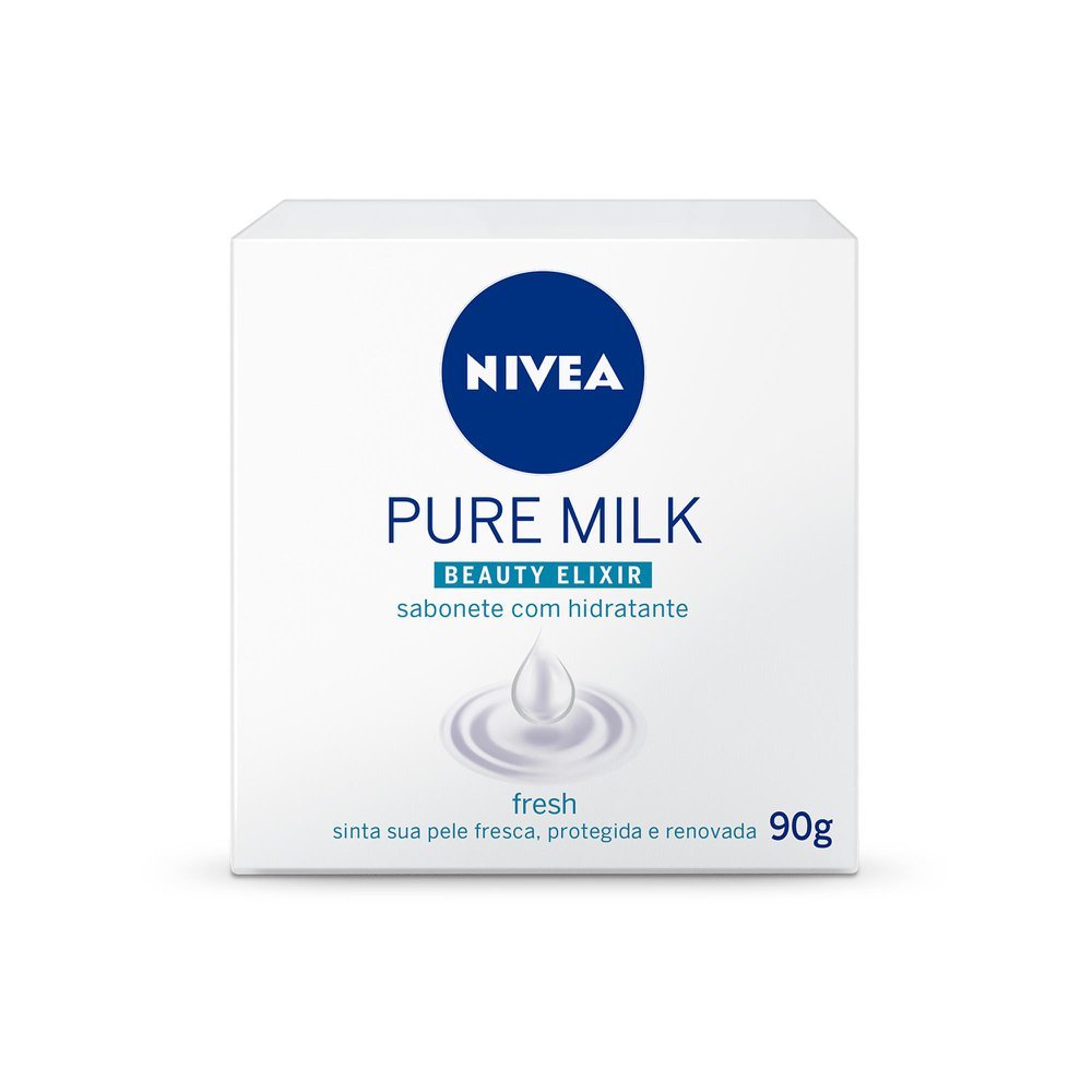 Sabonete em Barra Hidratante Nivea Pure Milk Fresh 90g