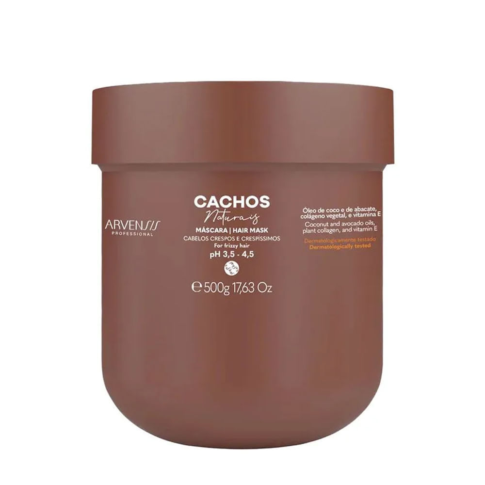 Máscara Capilar Arvensis Cachos Naturais Crespos e Crespíssimos 500g em Oferta na Shopee
