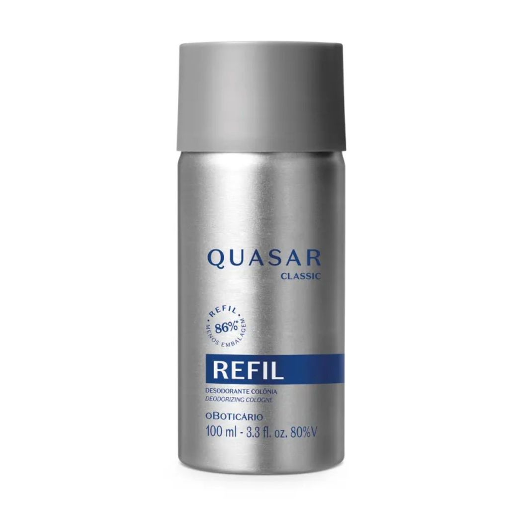 Refil Perfume Masculino Quasar Classic O Boticário Deo Colônia 100ml em Oferta na Shopee