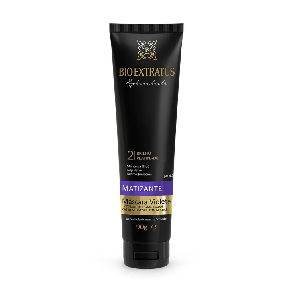 Máscara Spécialiste Bio Extratus Matizante Violeta 90g - Desamarelador Para Cabelos Loiros