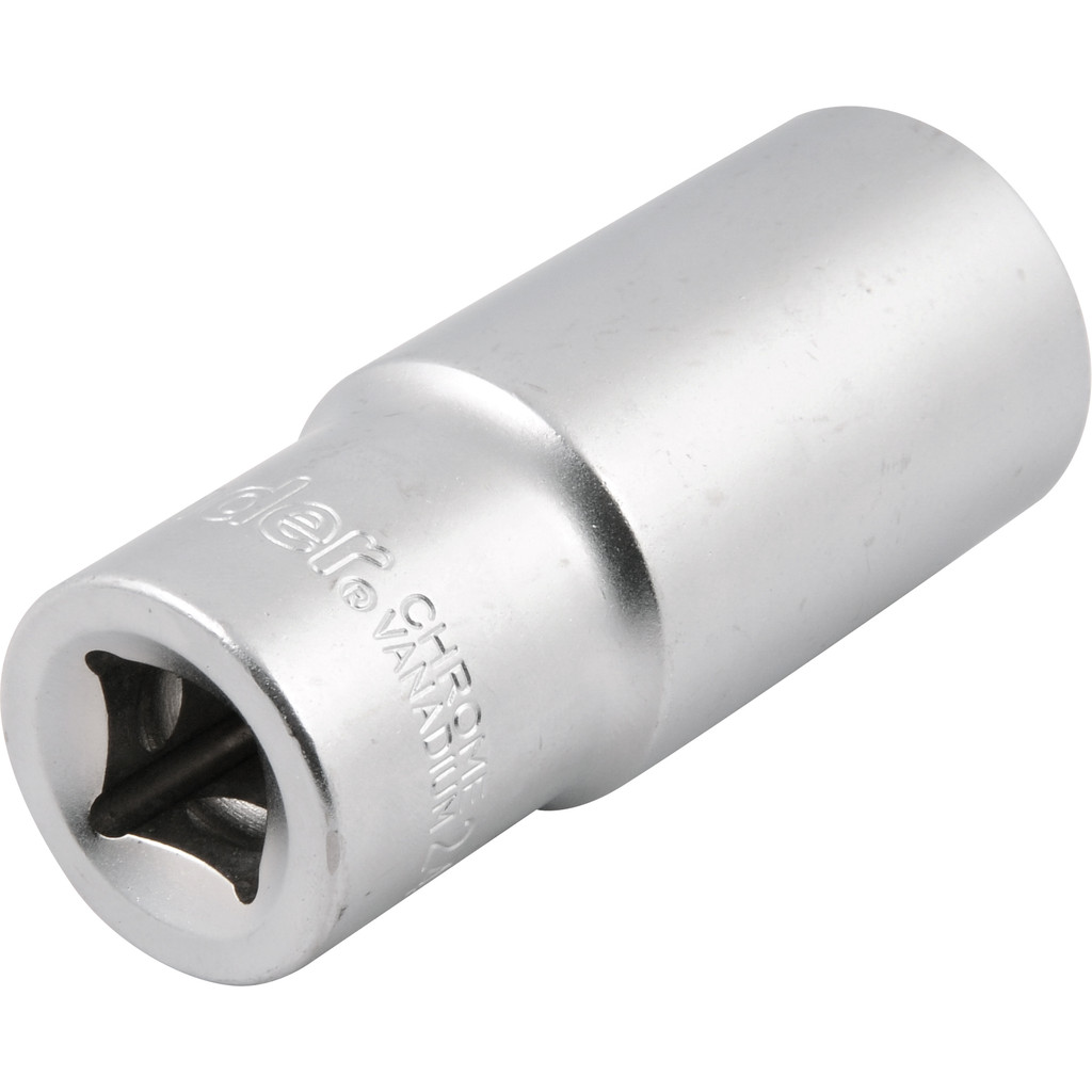 Soquete Estriado Encaixe 1/2" 27mm Longo CRV Vonder